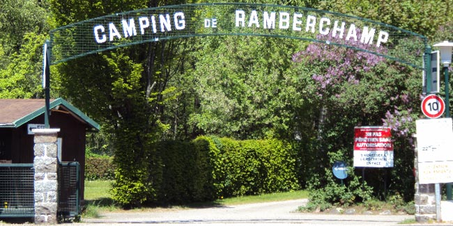 Entrée camping de Ramberchanp